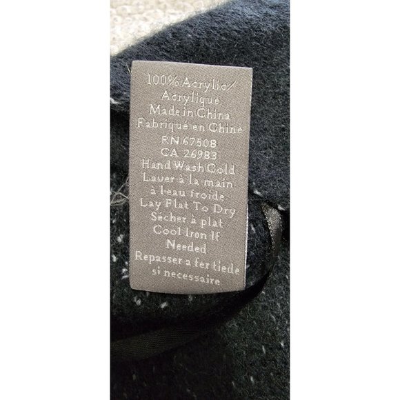 Vince Camuto One Size Women's Pop-Stripe Fringe Wrap Shawl Poncho Black O/S - Picture 7 of 11